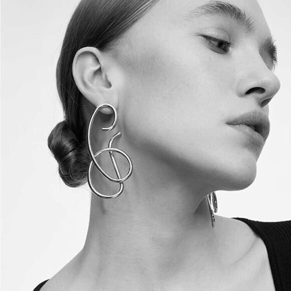 New! Zara Extravagant Geo Earrings - Picture 16 of 16